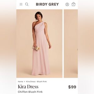Birdy Grey Blush pink Kira dress with slit